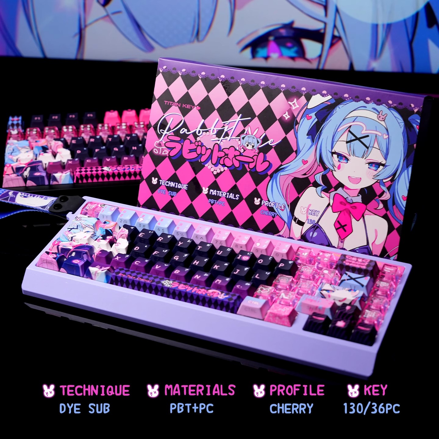Pc Gaming Set - مجموعة أغطية مفاتيح مخصصة بتصميم فتحة