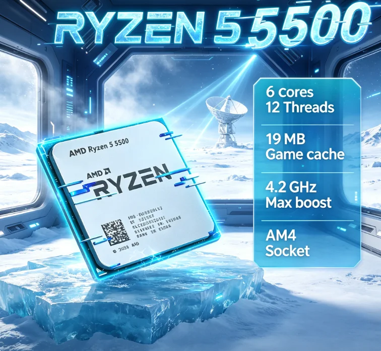 Amd Cpu Ryzen 5 - معالج AMD Ryzen 5 5500 سداسي