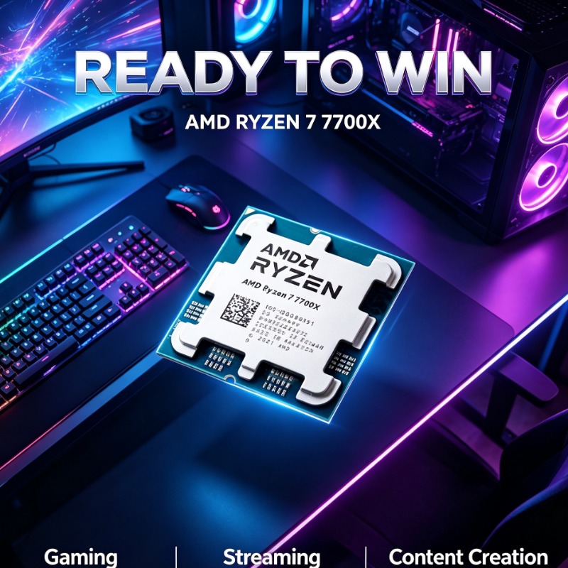 Pc Gaming Games - معالج ألعاب عالي الأداء AMD 7700X