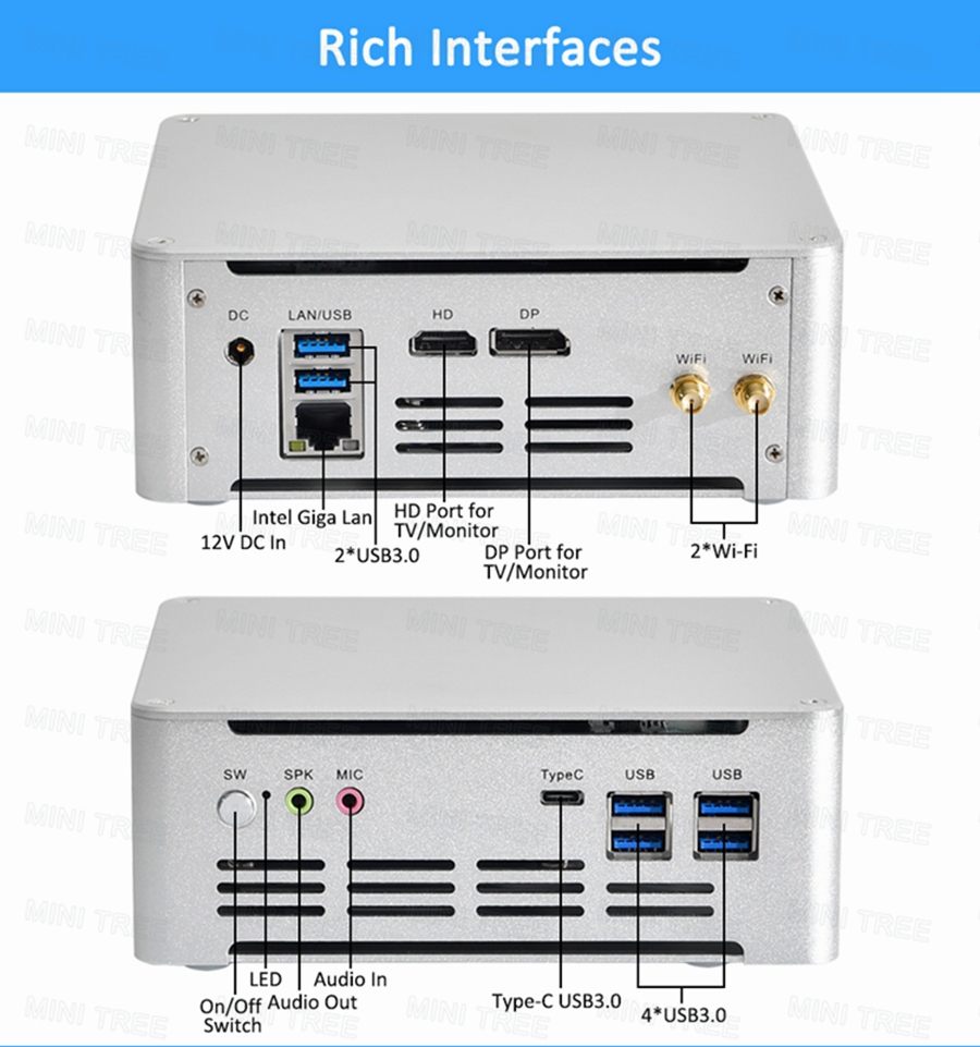 Pc Gaming Intel Core I5 - كمبيوتر مكتبي صغير Win11 Mini PC