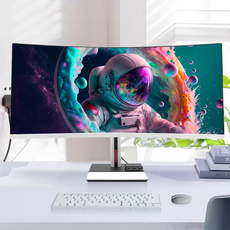Pc Gaming Set - كمبيوتر مكتبي بشاشة منحنية 34 بوصة