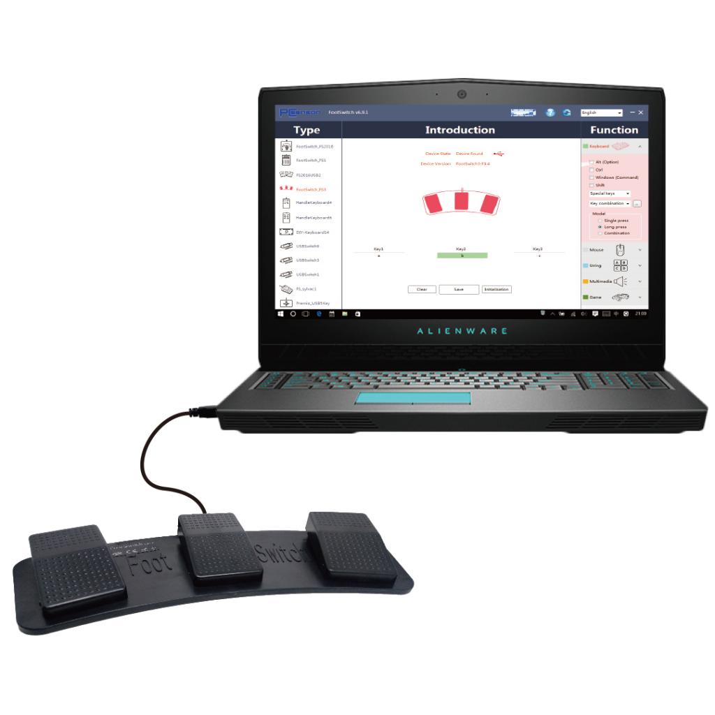 مفتاح تحكم بدواسة قدم ثلاثي قا - مراجعة Usb Foot Pedal Gaming وسعره