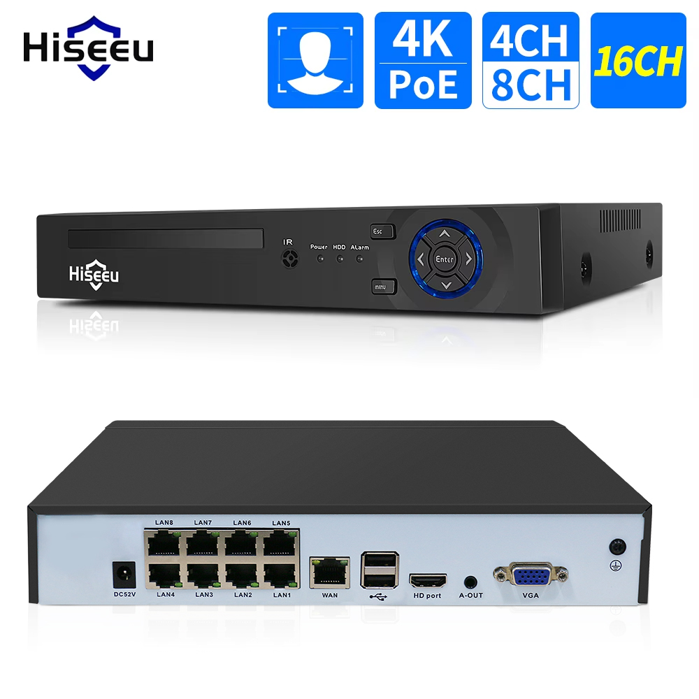 Hiseeu 4CH 10CH 16CH 4K 8MP 5M - مراجعة Webcam 4K وسعره