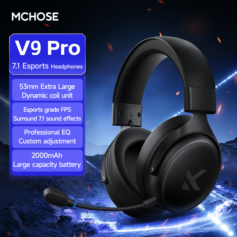 سماعة رأس MCHOSE V9 Pro مع ميك - مراجعة Pc Gaming Earphones وسعره